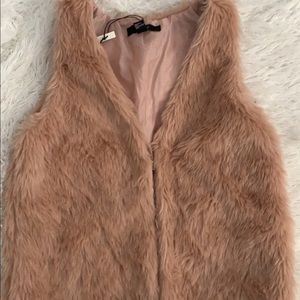 Pink flurry vest